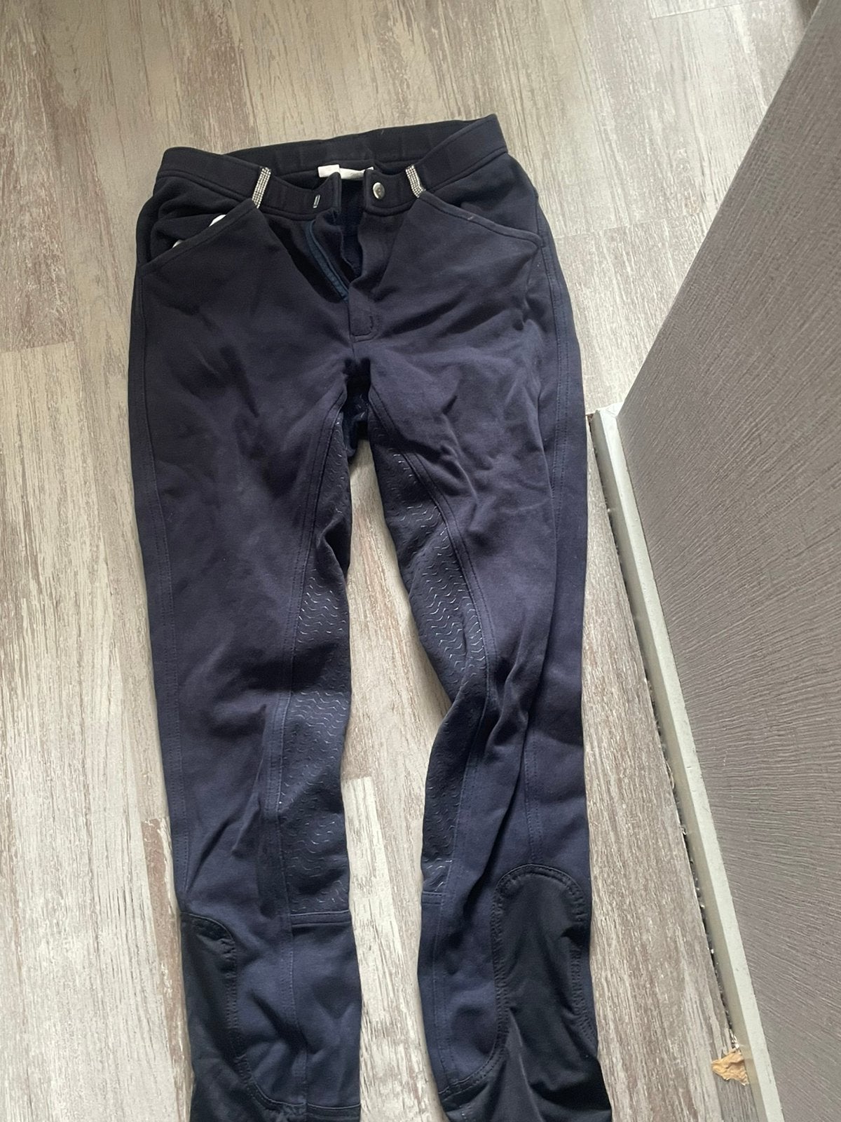 Paardrijbroek donkerblauw, Dieren en Toebehoren, Paardrijkleding, Blauw, Gebruikt, XS, Met grip