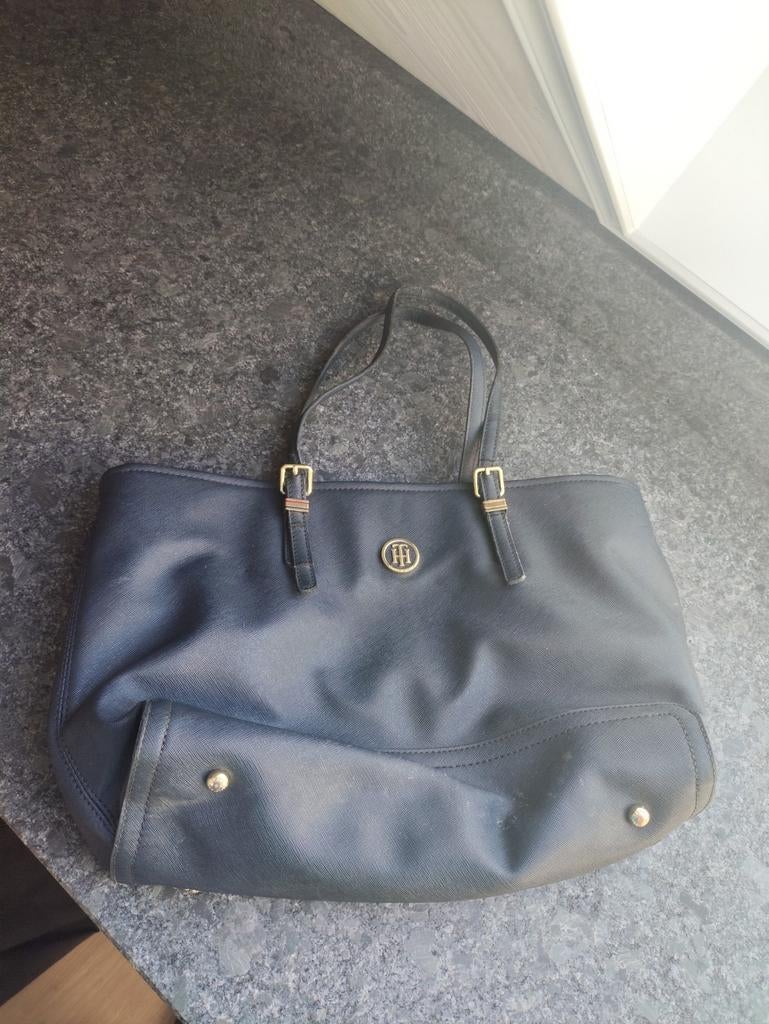 Tommy Hilfiger handtas donker blauw, Ophalen of Verzenden, Gebruikt, Blauw, Overige merken