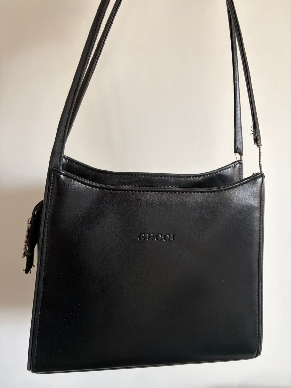 Vintage Gucci tas, Ophalen of Verzenden, Gebruikt, Zwart, Schoudertasje