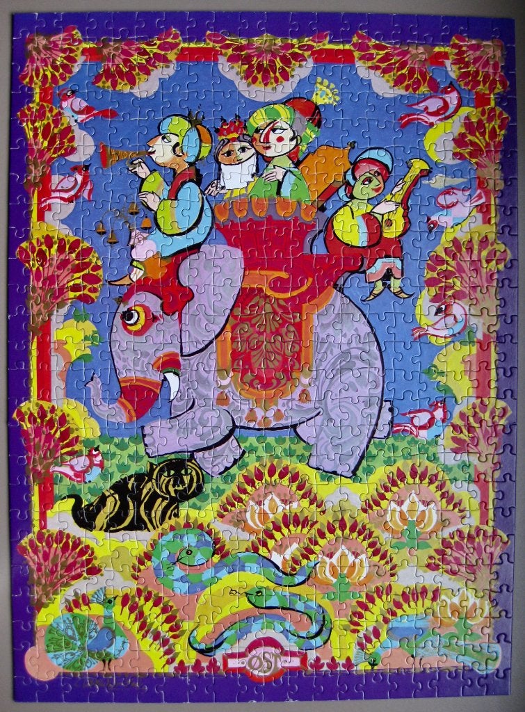 2 puzzels van Bjorn Wiinblad, Hobby en Vrije tijd, Denksport en Puzzels, Ophalen of Verzenden, 500 t/m 1500 stukjes, Zo goed als nieuw