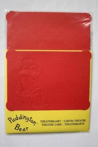 4 pakjes Theaterkaarten Paddington A5 Bear rood zittend, Ophalen of Verzenden, Nieuw, Disney, Blanco kaart of Basiskaart