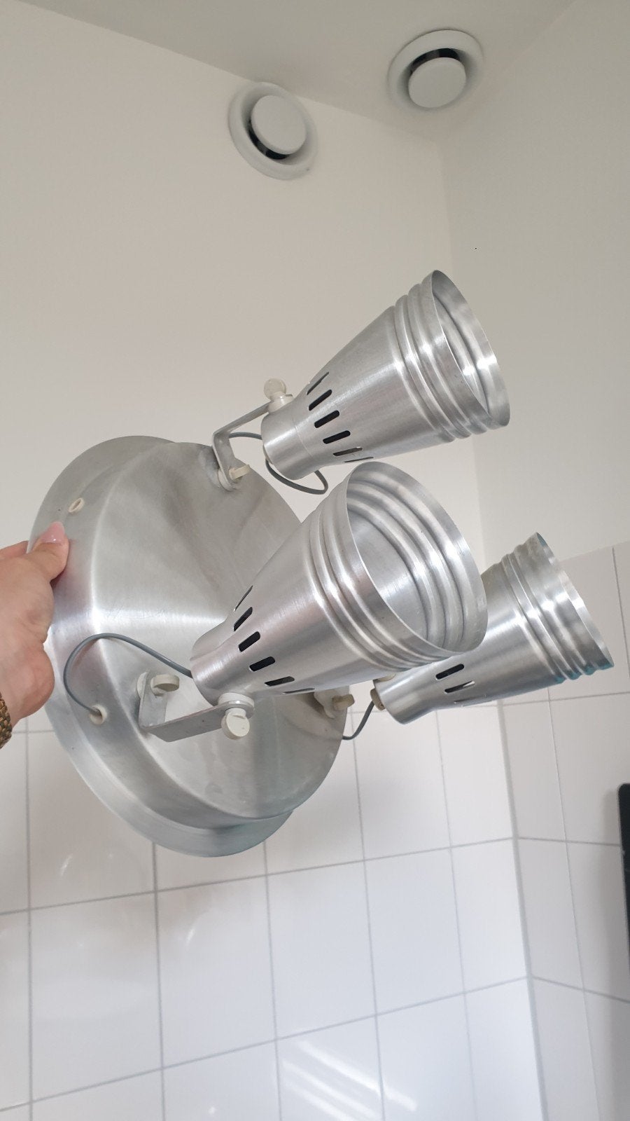 Stoere Ikea plafond lamp, Huis en Inrichting, Ophalen, Gebruikt, Geschikt voor plafondmontage, Metaal