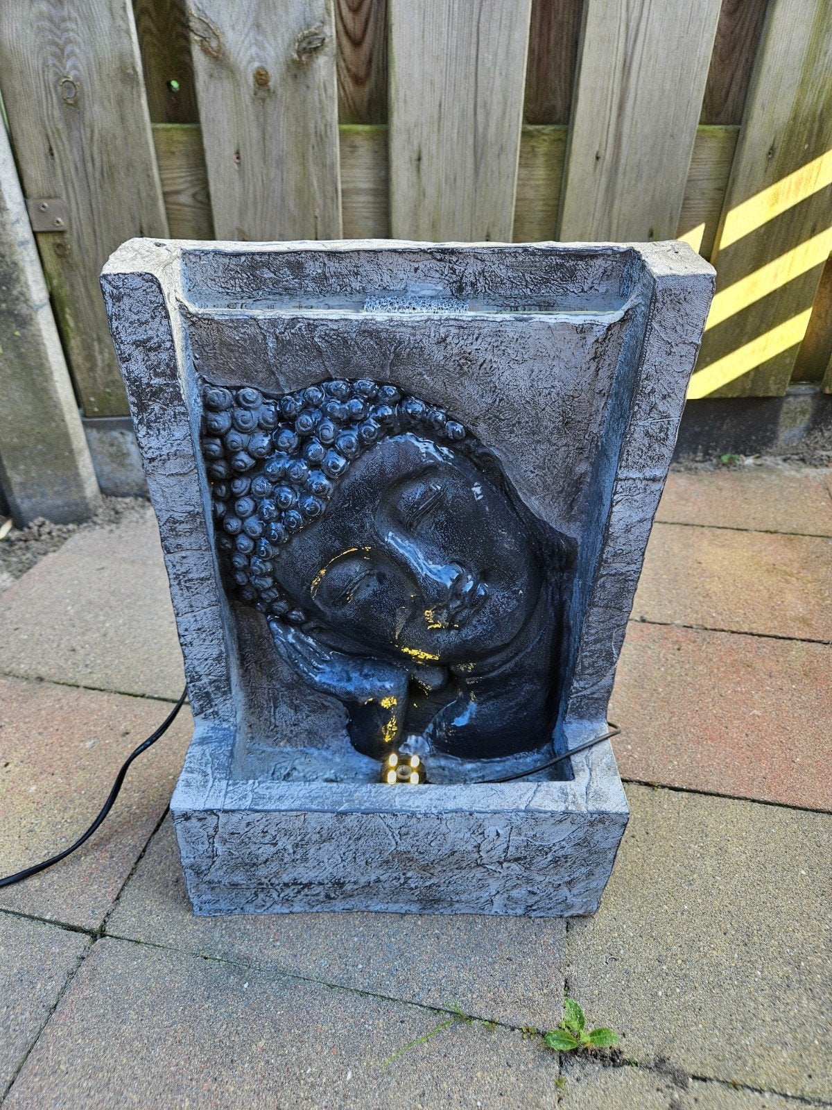 Boeddha waterornament met verlichting, Ophalen, Gebruikt