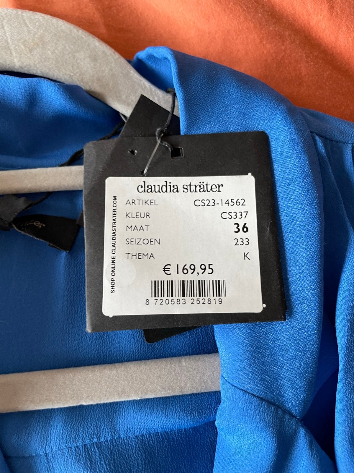 Claudia Sträter blouse maat 36, nieuw met kaartjes, Kleding | Dames, Ophalen of Verzenden, Nieuw, Maat 36 (S), Blauw