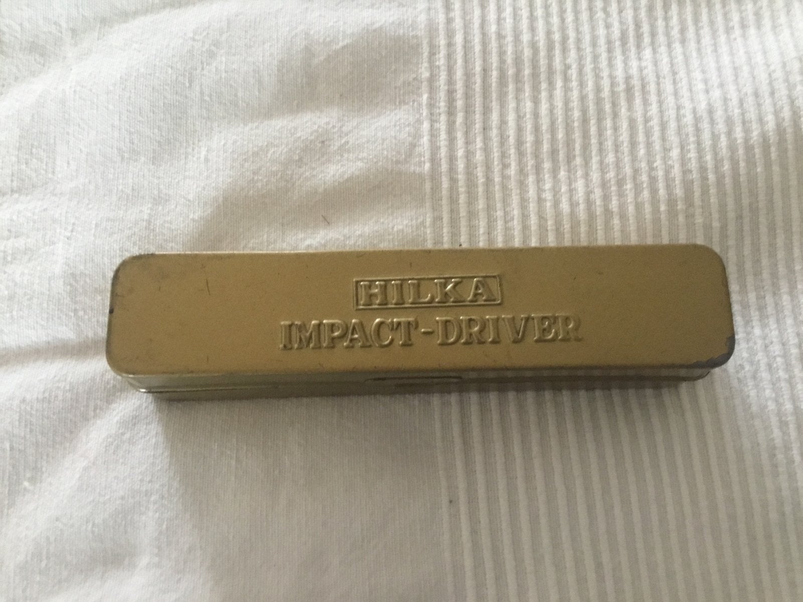 Vintage Hilka Impact-Driver blikken doosje, Ophalen of Verzenden, Gebruikt