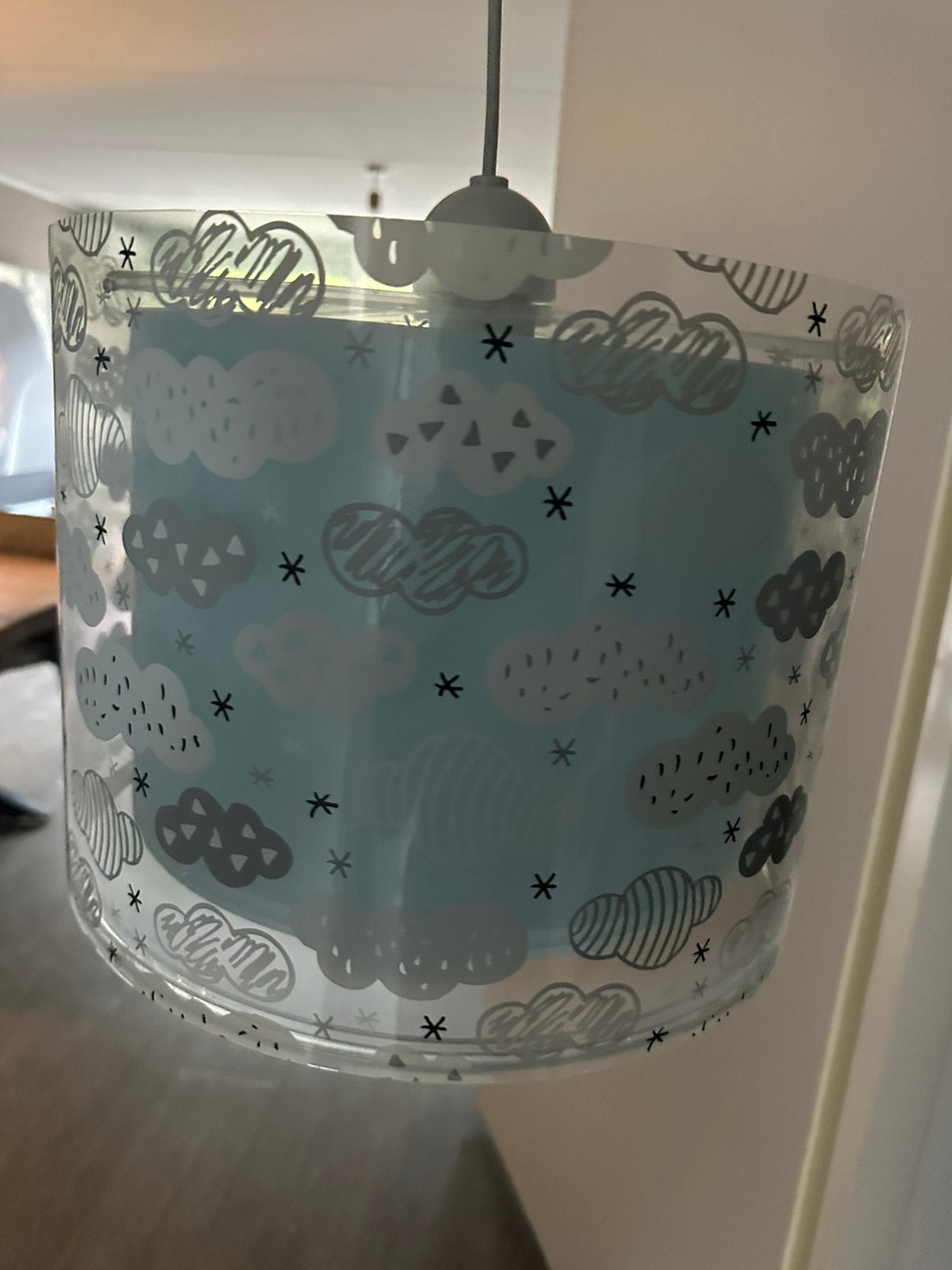 Kinder hanglamp, Huis en Inrichting, Lampen | Lampenkappen, Ophalen, Gebruikt, Rond