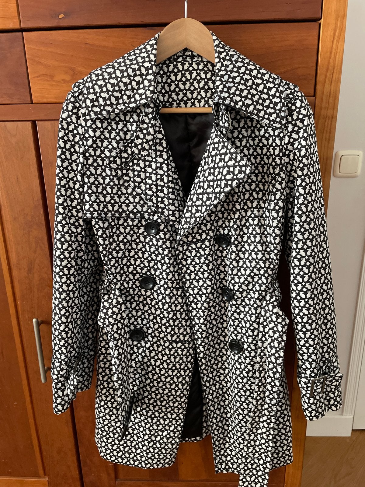 Spoom winterjas, zwart-wit, ongedragen, Kleding | Dames, Ophalen of Verzenden, Nieuw, Maat 36 (S), Zwart