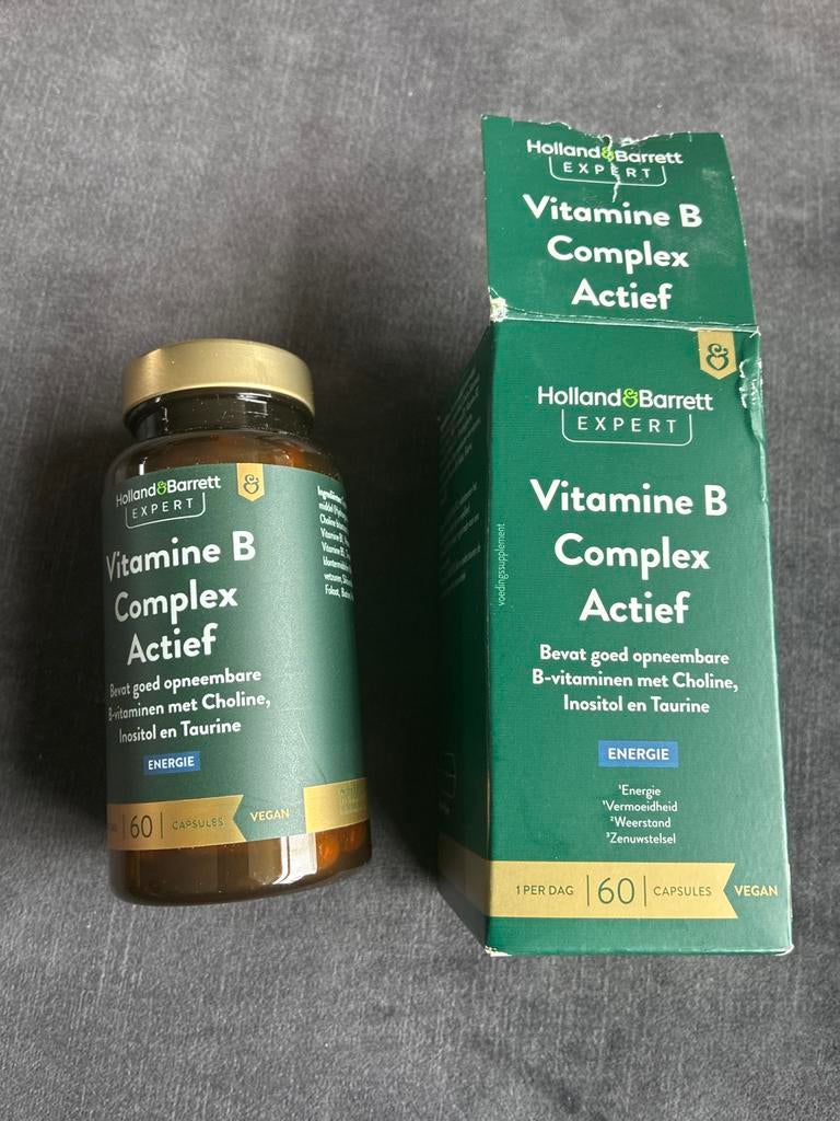 Holland & Barrett Vitamine B Complex Actief - 60 capsules, Sieraden, Tassen en Uiterlijk, Uiterlijk | Dieet en Afvallen, Ophalen of Verzenden