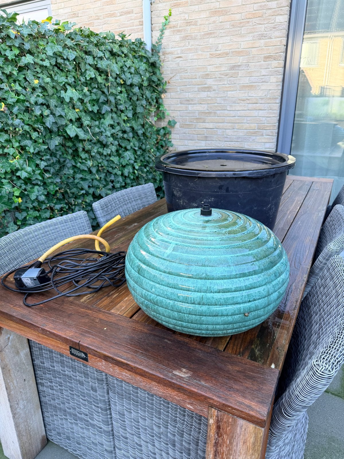 Keramieken waterornament met pomp en toebehoren, Ophalen, Overige materialen, Gebruikt, .