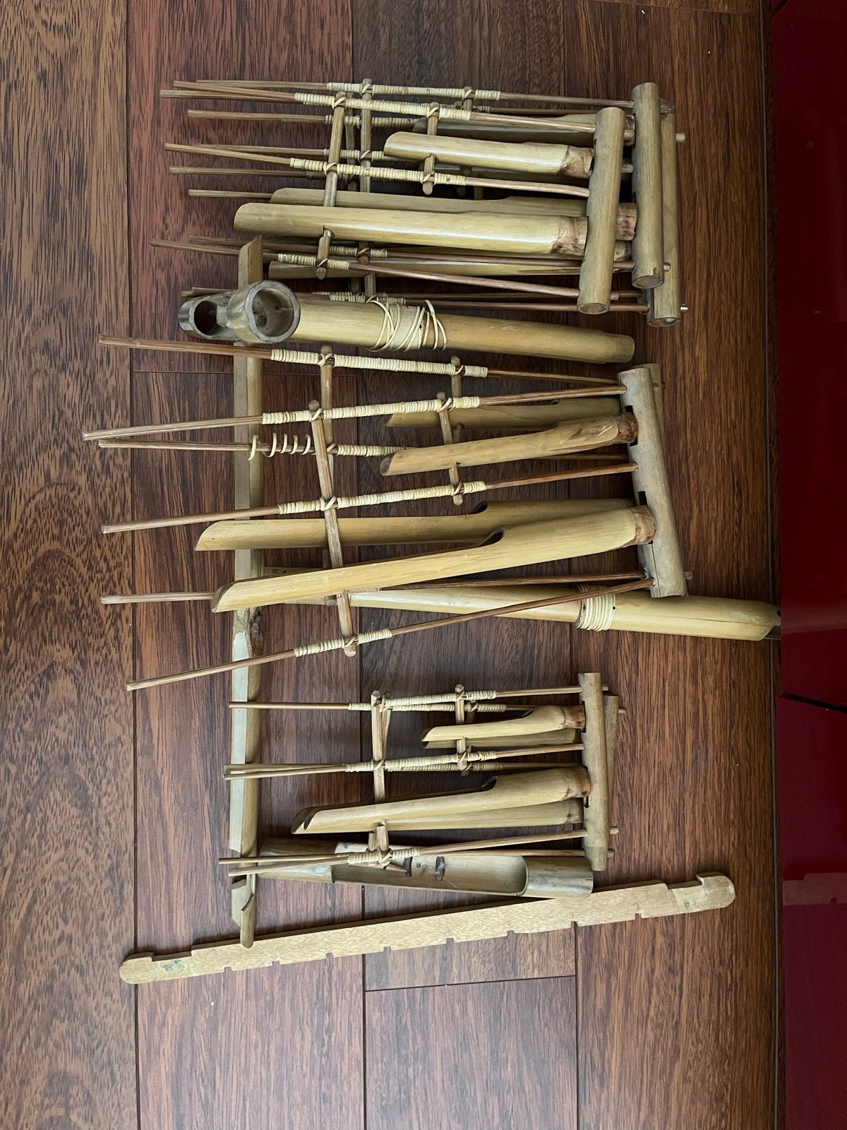 Uniek Bamboe Angklung Instrument - Handgemaakt, Muziek en Instrumenten, Ophalen, Nieuw, Overige soorten