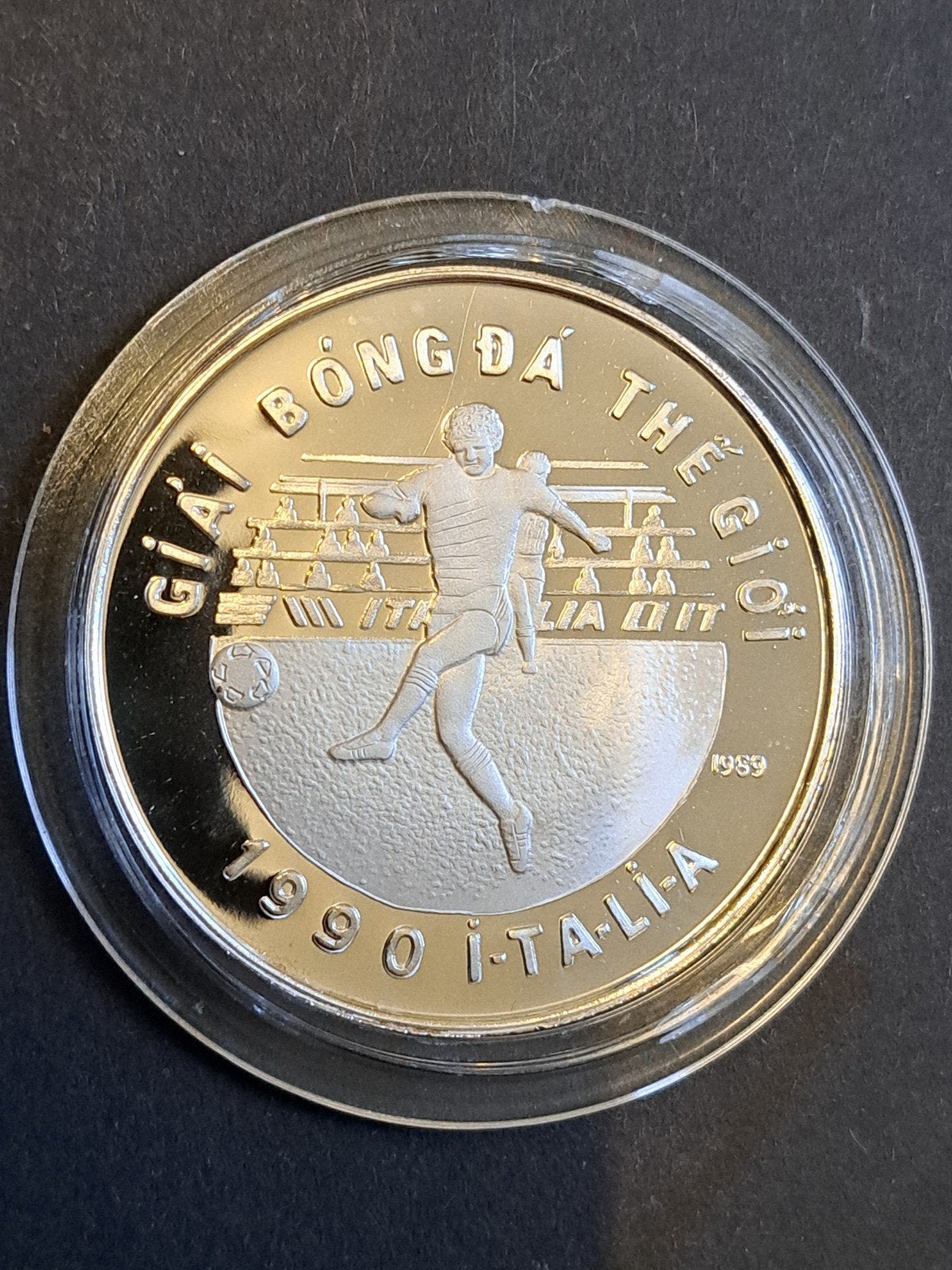 Vietnam 100 dong 1989 proof, Postzegels en Munten, Ophalen of Verzenden, Zuidoost-Azië, Losse munt, Zilver