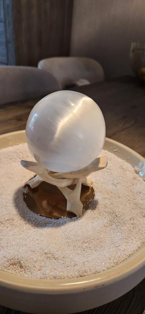 Seleniet bol met standaard, Sieraden, Tassen en Uiterlijk, Edelstenen, Ophalen of Verzenden