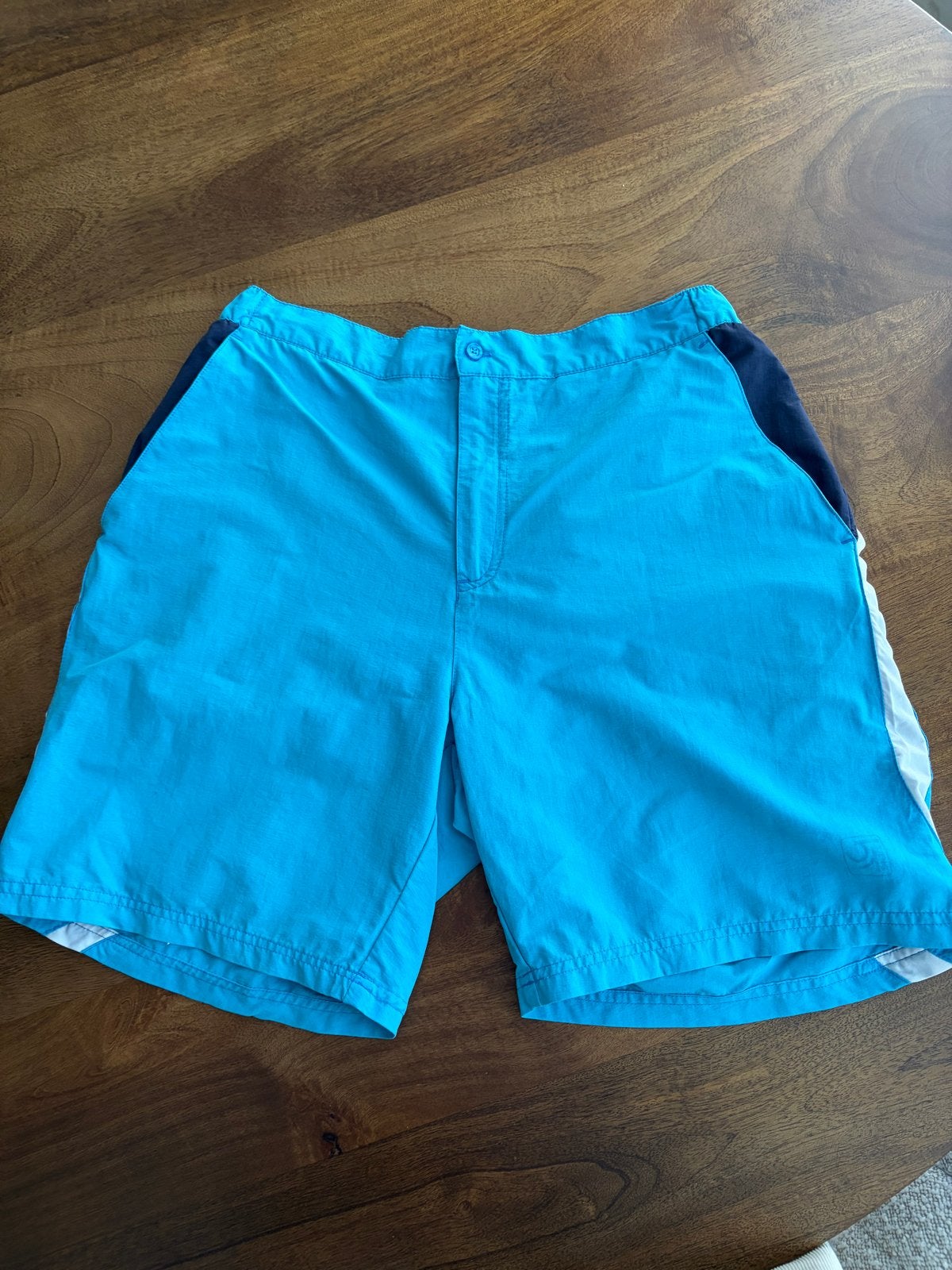 Sjeng Schalken sportbroekje maat L, Maat 52/54 (L), Blauw, Ophalen of Verzenden, Gedragen