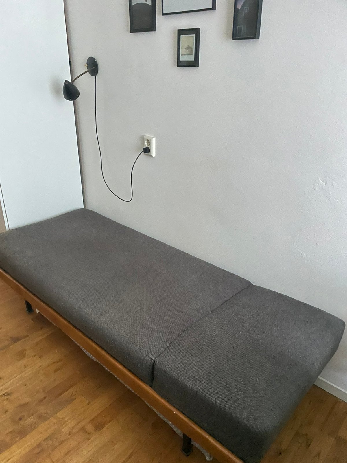 Vintage jaren 50 daybed, Ophalen, Eenpersoons, Zo goed als nieuw, 80 cm