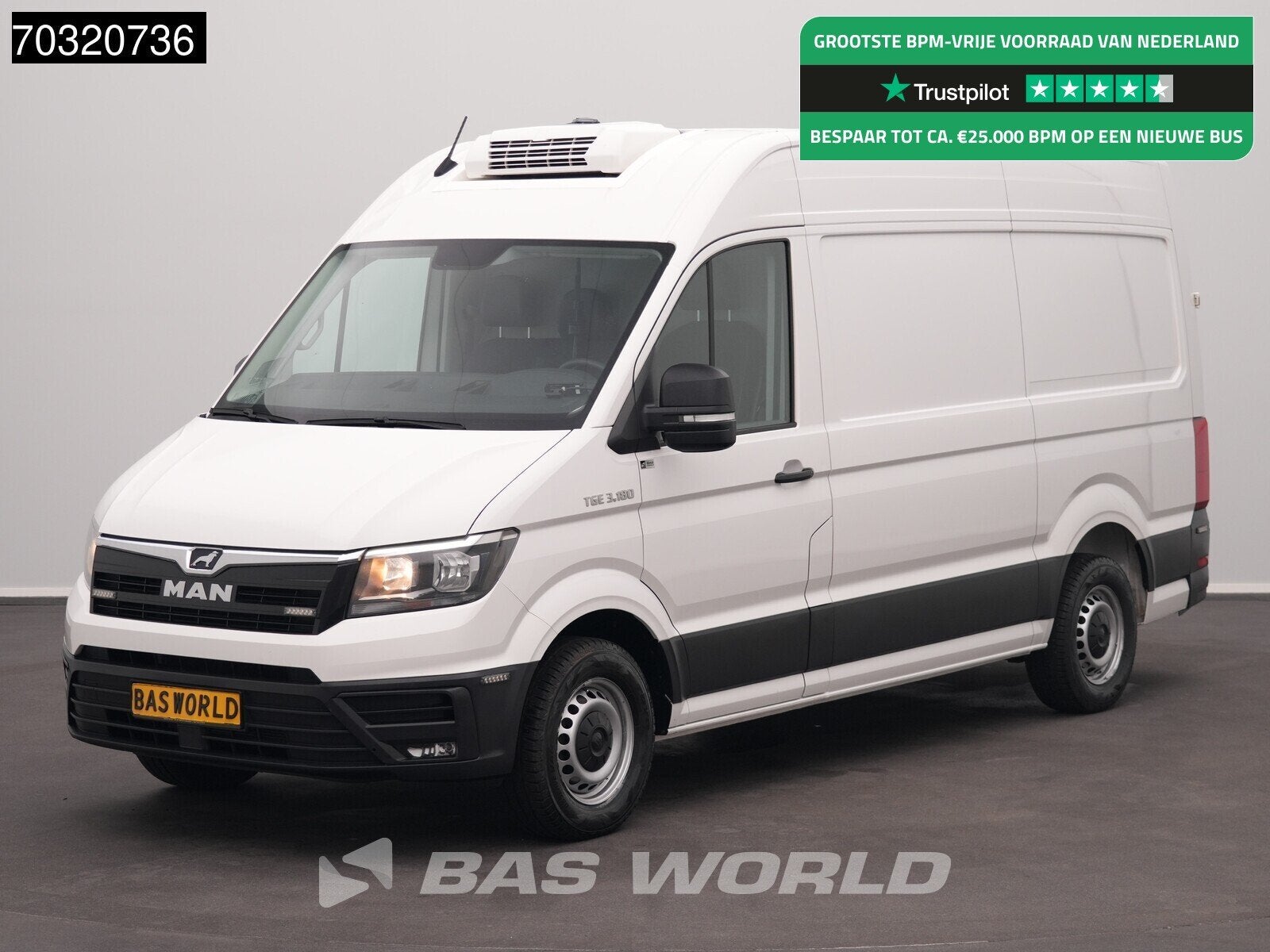 MAN TGE 3.180 Automaat Koelwagen Thermo King V-300 MAX L3H3, Automaat, Stof, Gebruikt, Euro 6