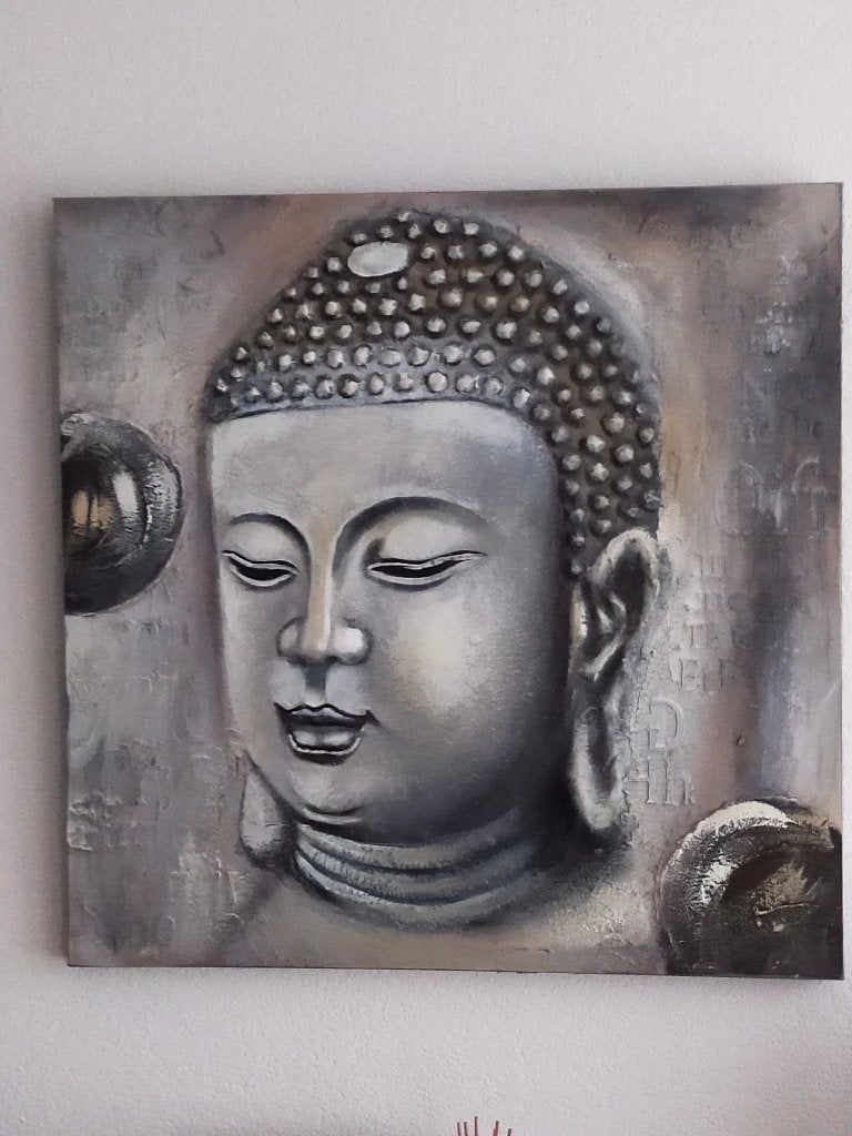Schilderij Boeddha, Huis en Inrichting, Woonaccessoires | Schilderijen, Tekeningen en Foto's, Ophalen, Zo goed als nieuw, Schilderij