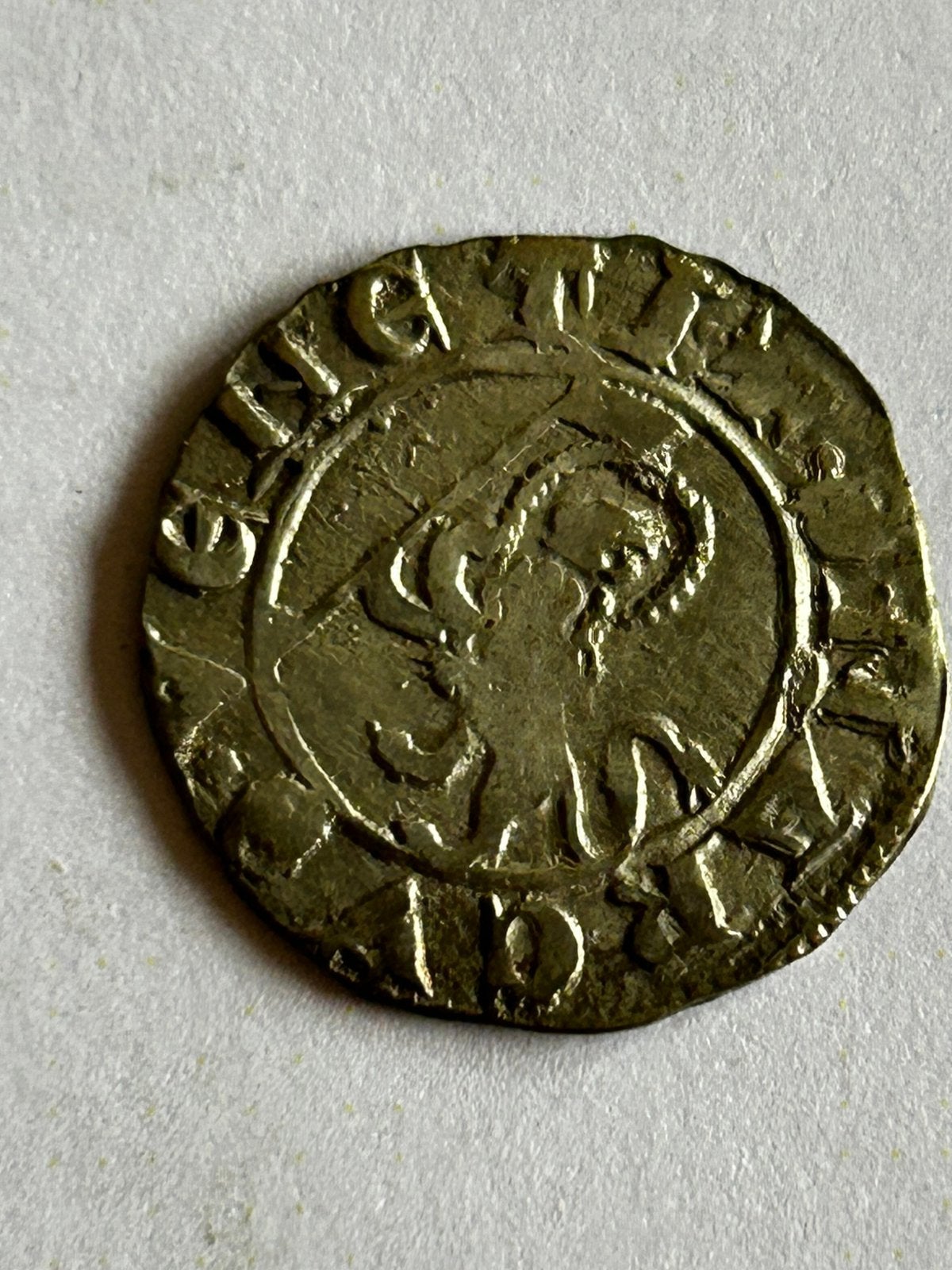 Zilveren middeleeuwse Soldino Venetie - Doge F. Dandolo, Postzegels en Munten, Ophalen of Verzenden, Italië, Losse munt, Zilver
