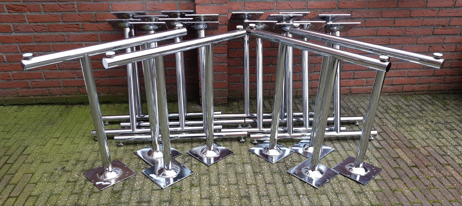 FIFTIES SIXTIES BEL AIR BLAD EN CHROMEN ONDERSTEL EN STOELEN, Ophalen, Overige kleuren, Vijf, Zes of meer stoelen, Metaal