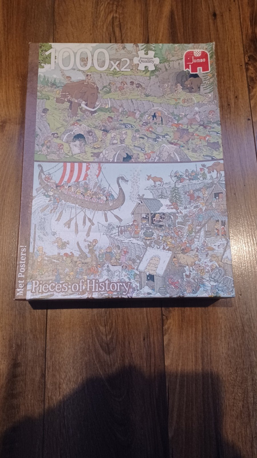 Jumbo Legpuzzel 1000x2 Pieces of History met posters, Ophalen, 500 t/m 1500 stukjes, Zo goed als nieuw, Legpuzzel