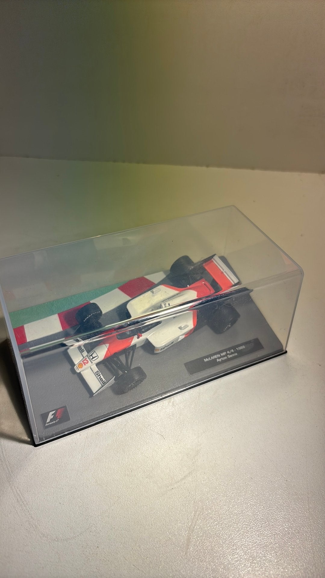 F1 McLaren mp4/4 A.senna 1998 atlas 1.43, Overige merken, Auto, Ophalen of Verzenden, A