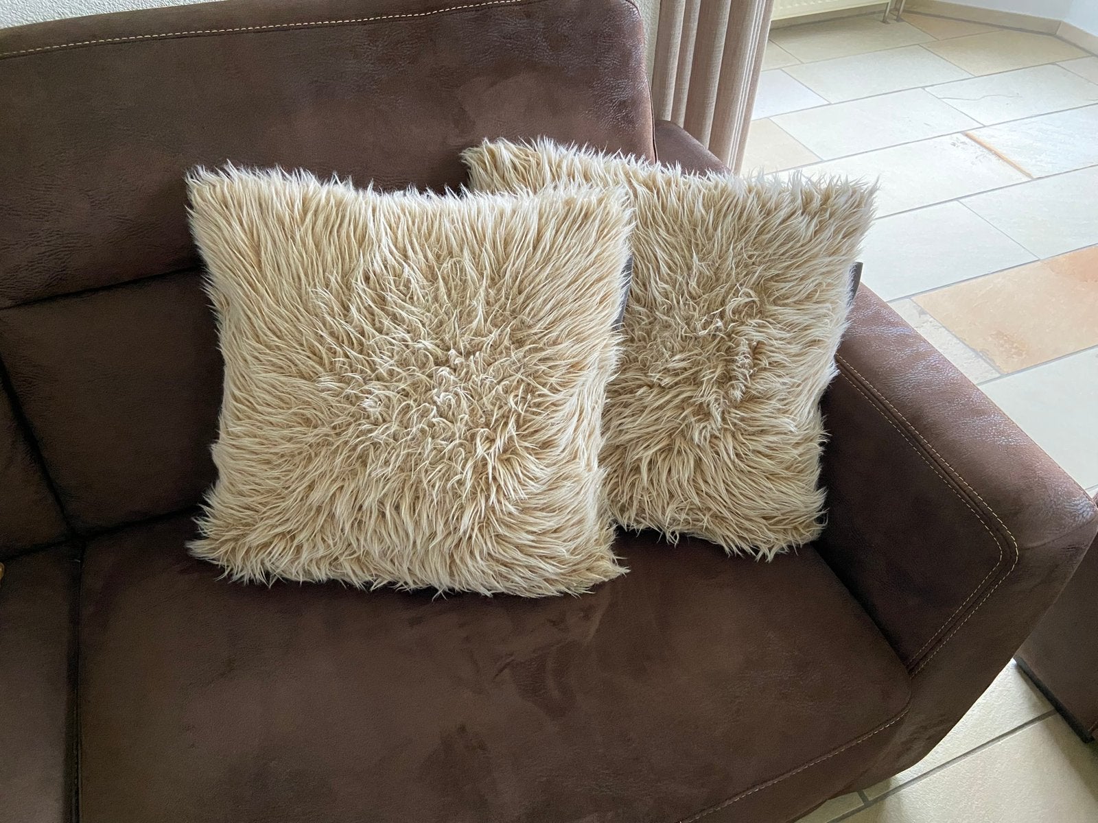 Set van twee sierkussens Long Island Living beige, Huis en Inrichting, Wasbaar, Overige merken, Beige, Vierkant