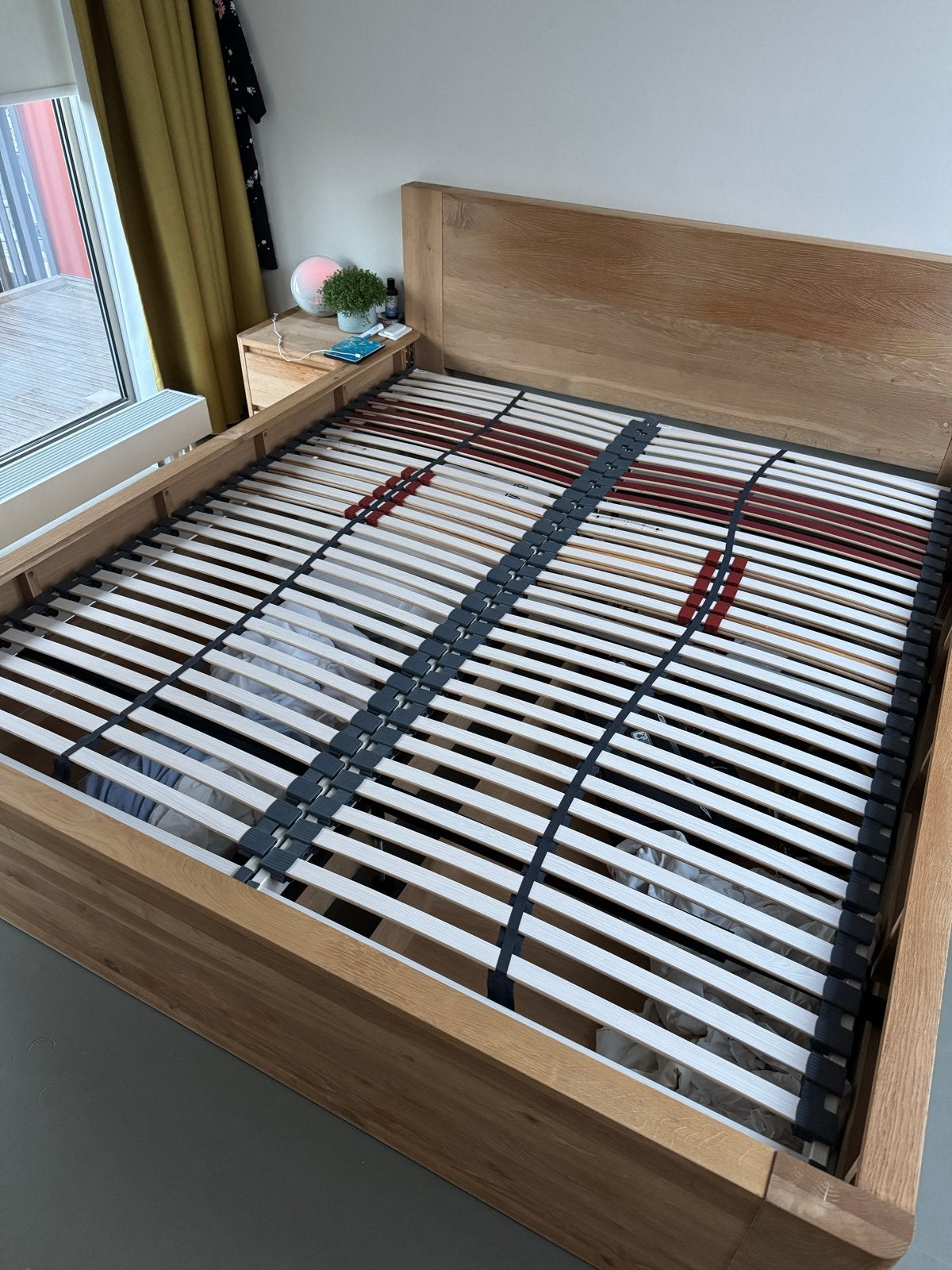 2x Lattenbodem 90x210 cm + gratis matrassen en topper, Ophalen, Gebruikt, 90 cm, Eenpersoons