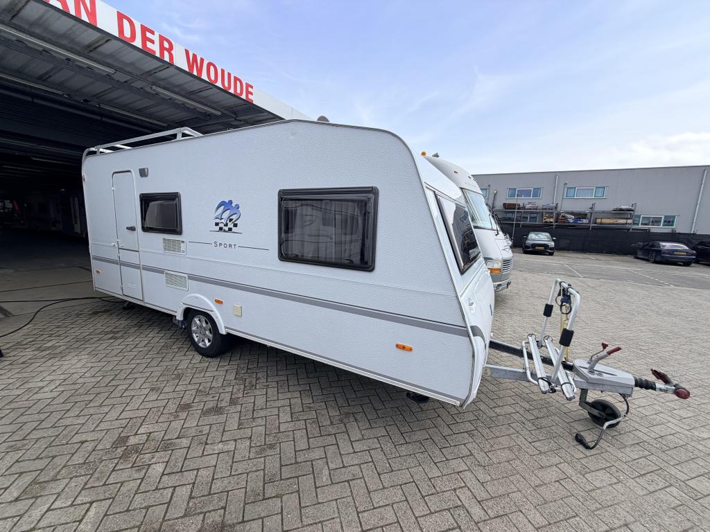 Knaus Sport 500 QDK 5 Pers mover airco tent, Caravans en Kamperen, Caravans, Standaardzit, Bedrijf, Dwarsbed, 5 tot 6 meter