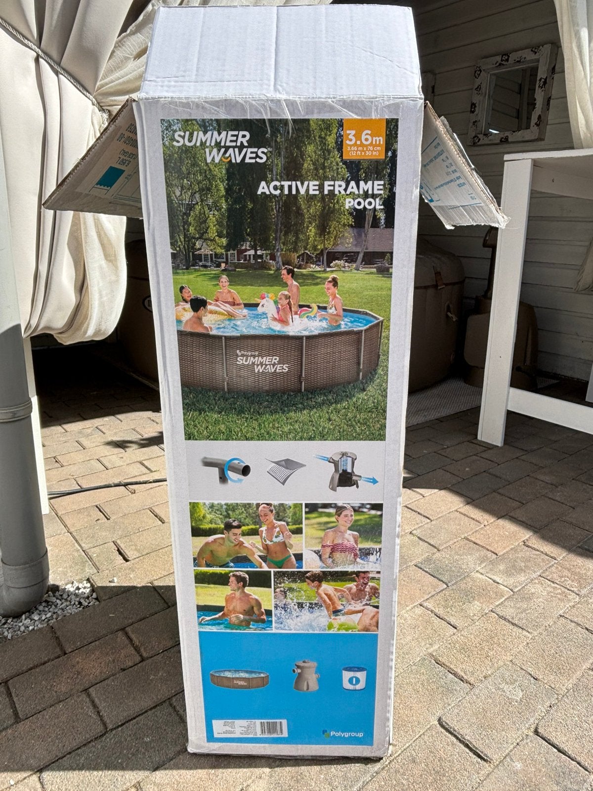 Te koop zwembad 366/76, Tuin en Terras, Ophalen, Minder dan 80 cm, Rond, 300 cm of meer