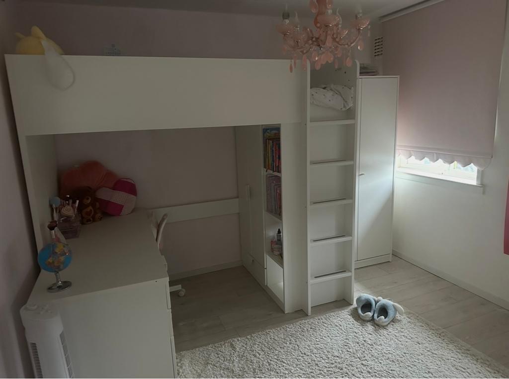 Hoogslaper SMASTAD Ikea, Ophalen, Eenpersoons, Zo goed als nieuw, 90 cm