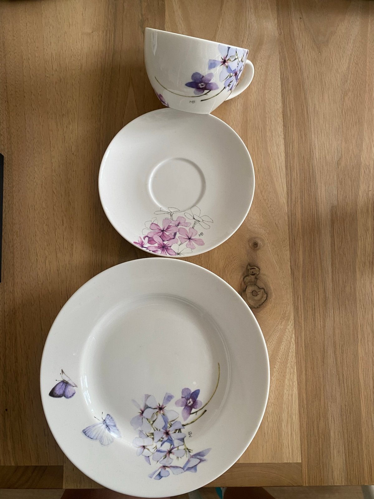 Marjolein Bastin servies: kop, schotel en ontbijtbord, Overige merken, Verzenden, Zo goed als nieuw, Modern