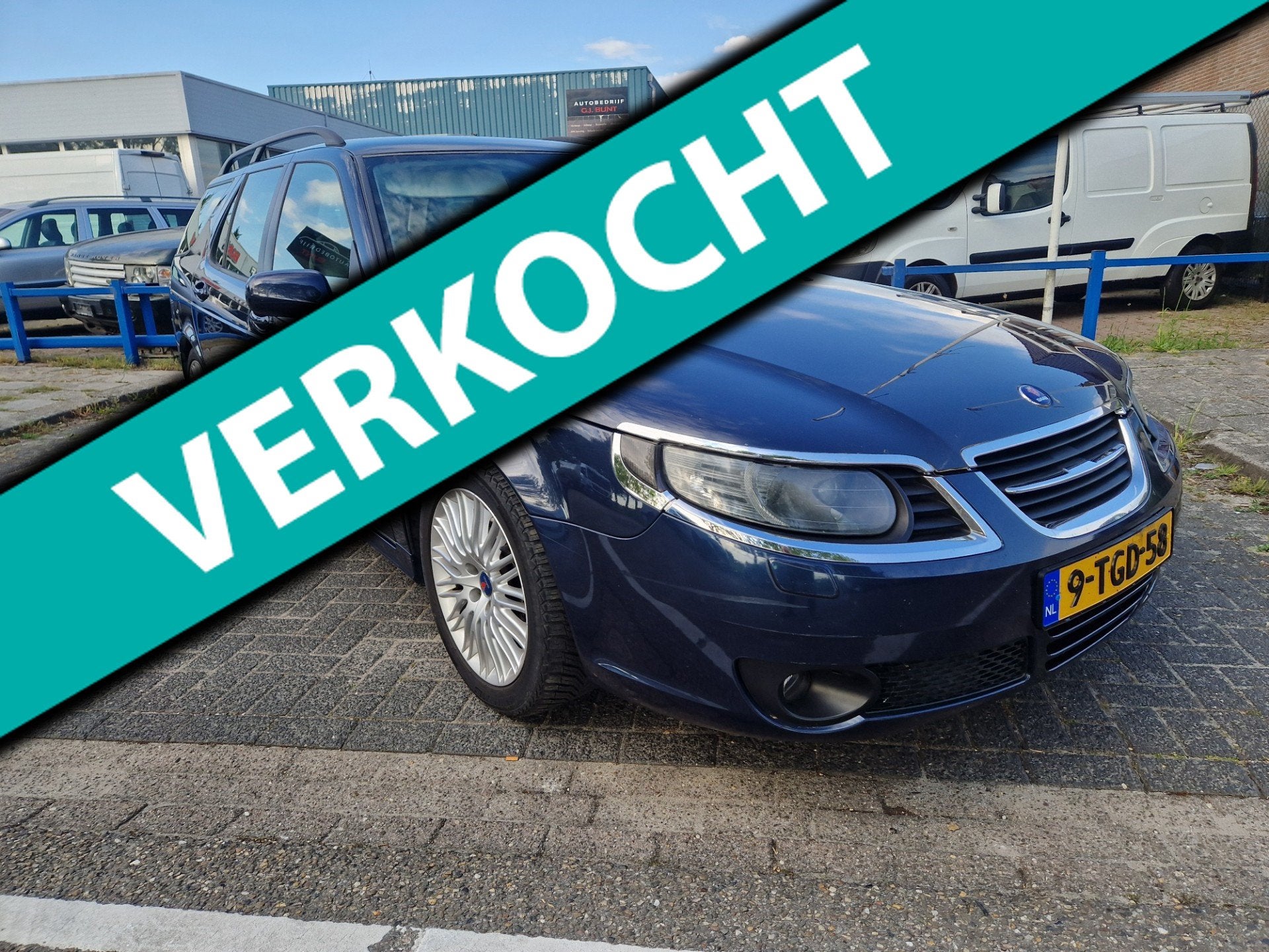 Saab 9-5 Estate 2.3 Turbo Aero, Auto's, 4 cilinders, 2290 cc, Blauw, 93 €/maand