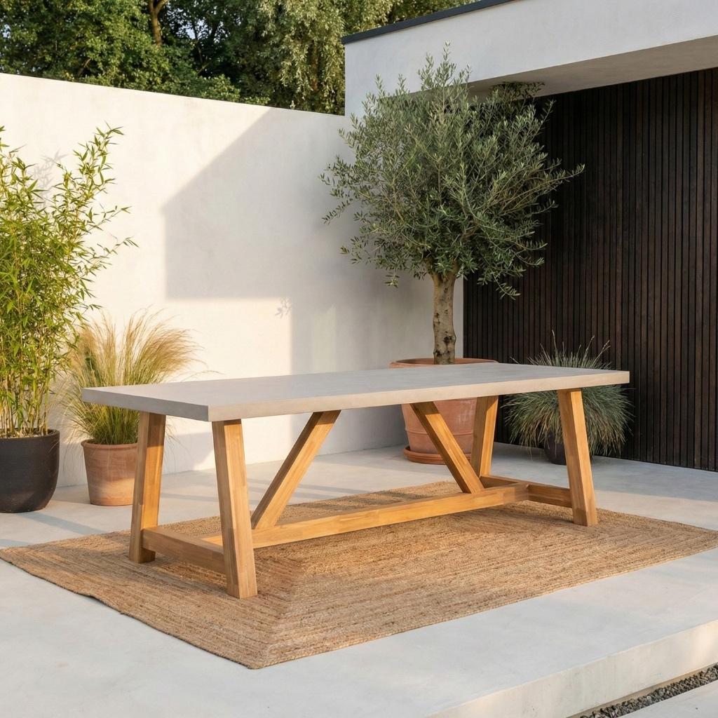 Veltis dining tuintafel 300x100cm | betonlook, Tuin en Terras, Ophalen, Gebruikt, Aston Martinlaan 36, Info@tuinmeubelwereld.nl