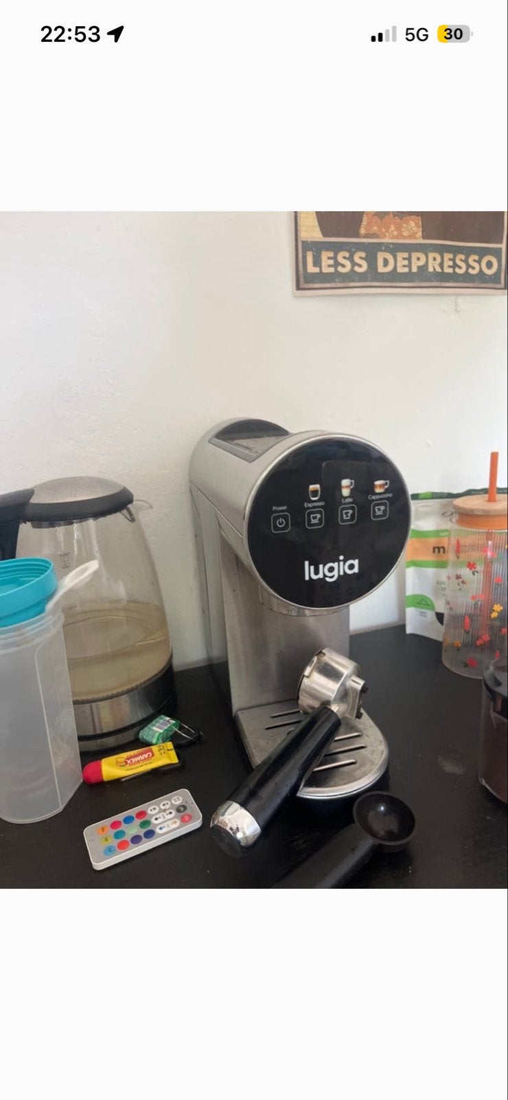 Lugia Espresso Apparaat - Zo goed als nieuw, Ophalen, Espresso apparaat, Gemalen koffie, Zo goed als nieuw