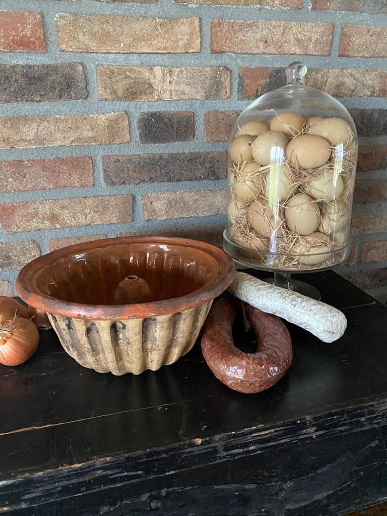 Brocante oude Franse stenen tulband, Antiek en Kunst, Antiek | Keramiek en Aardewerk, Ophalen of Verzenden