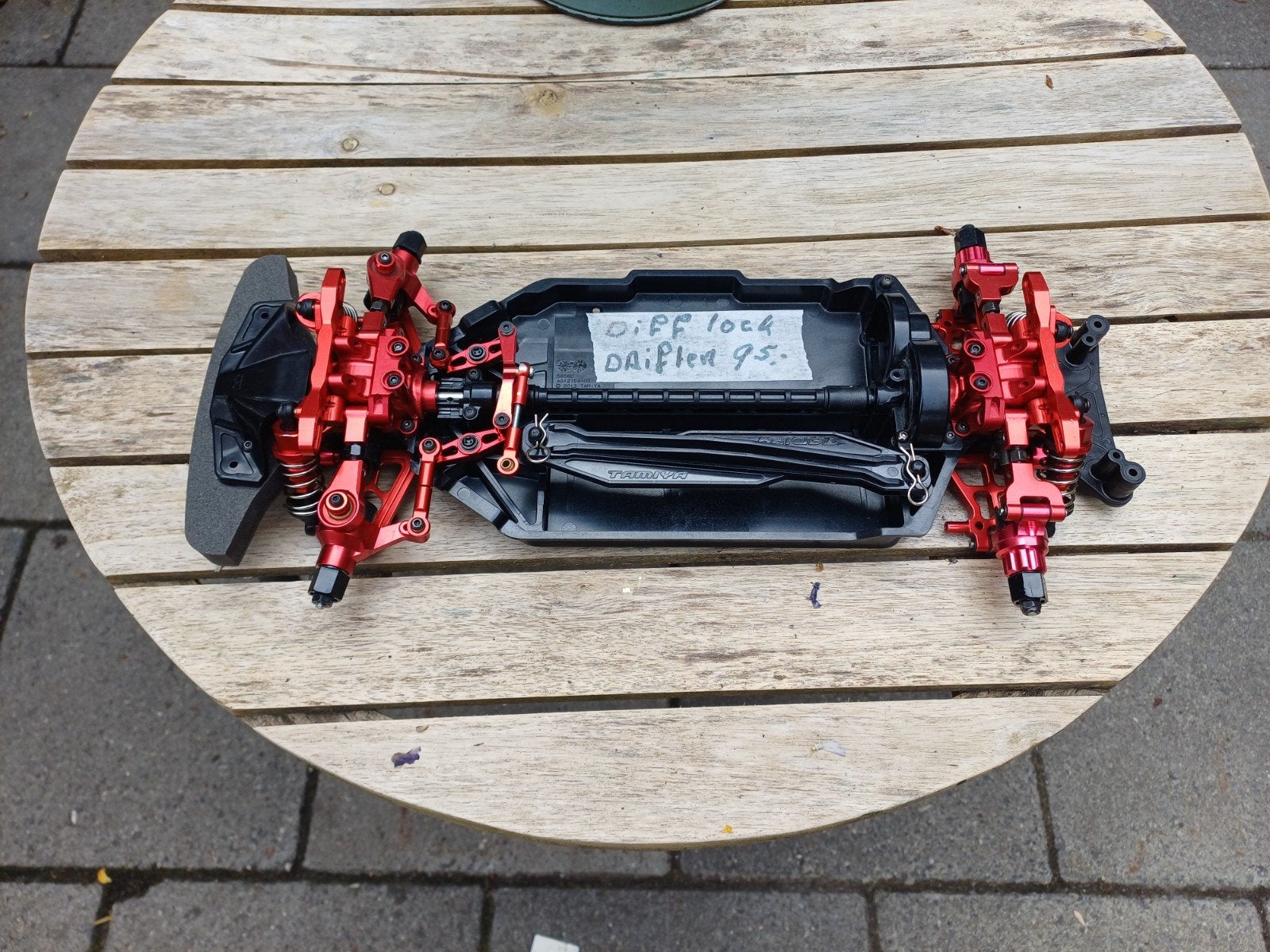 Tamiya TT-02 chassis alu, Ophalen of Verzenden, Auto onroad