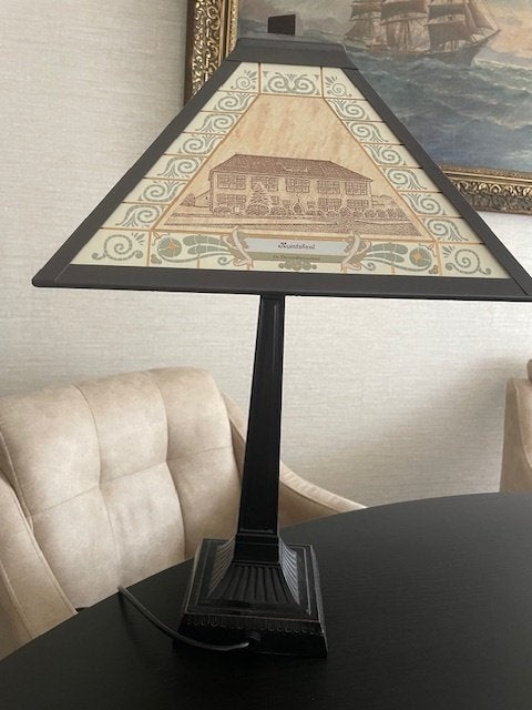 Art Deco Tafellamp van Atelier Decor Art ( Zeldzaam), Ophalen, Art deco, Goud, Glas
