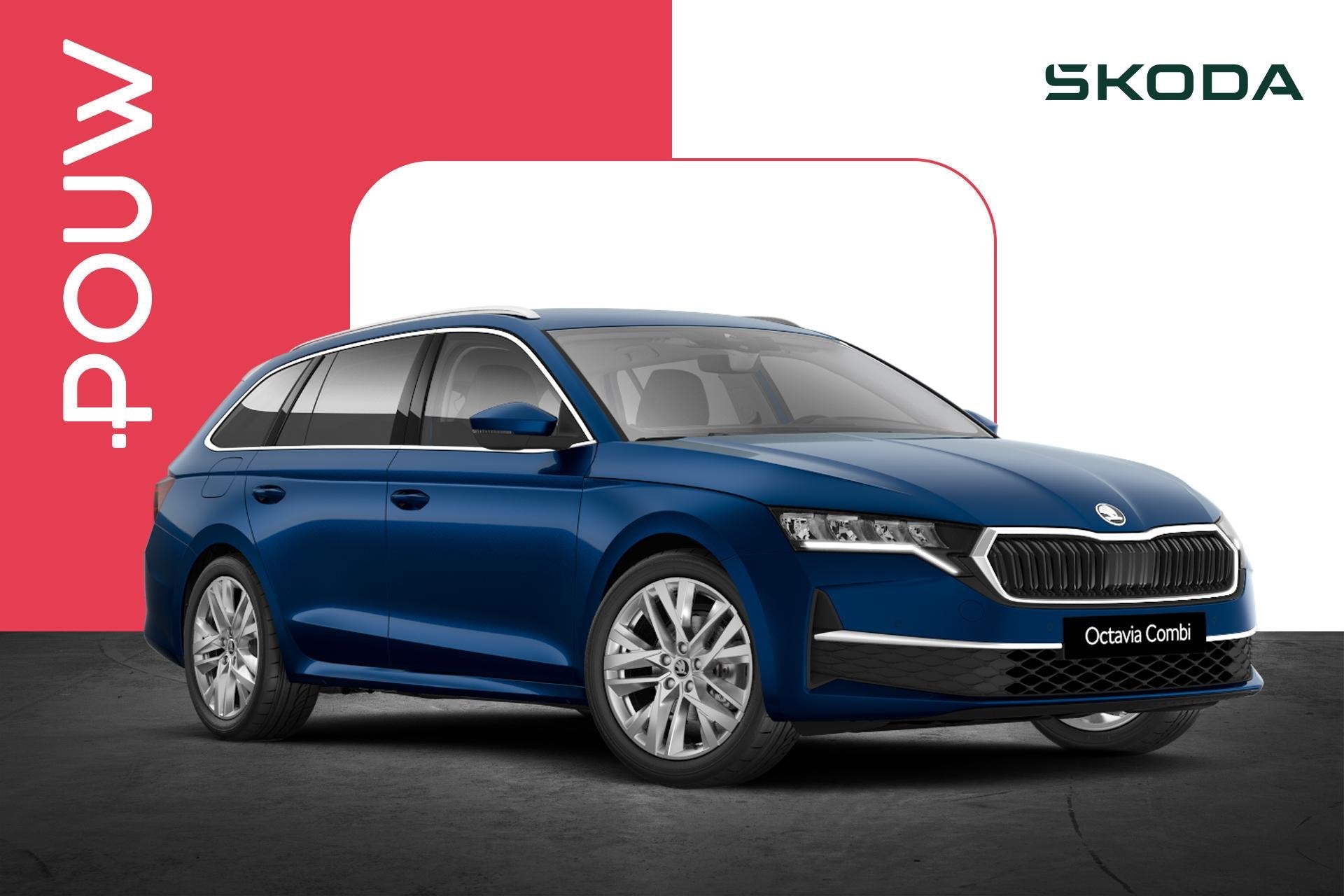 Skoda Octavia Combi 1.5 TSI 150pk MHEV Business Edition Plus, Stof, 1498 cc, 4 cilinders, Blauw