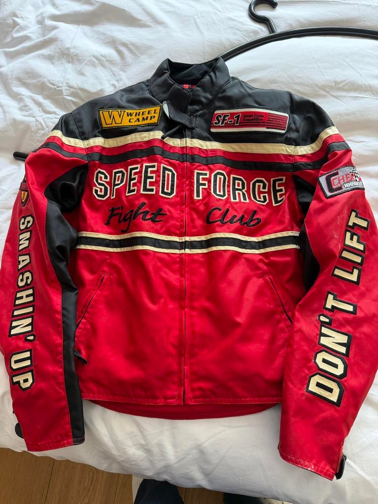 Motorjas  maat xs om je zoon mee te kunnen nemen!, Ophalen of Verzenden, Tweedehands, Jas | textiel