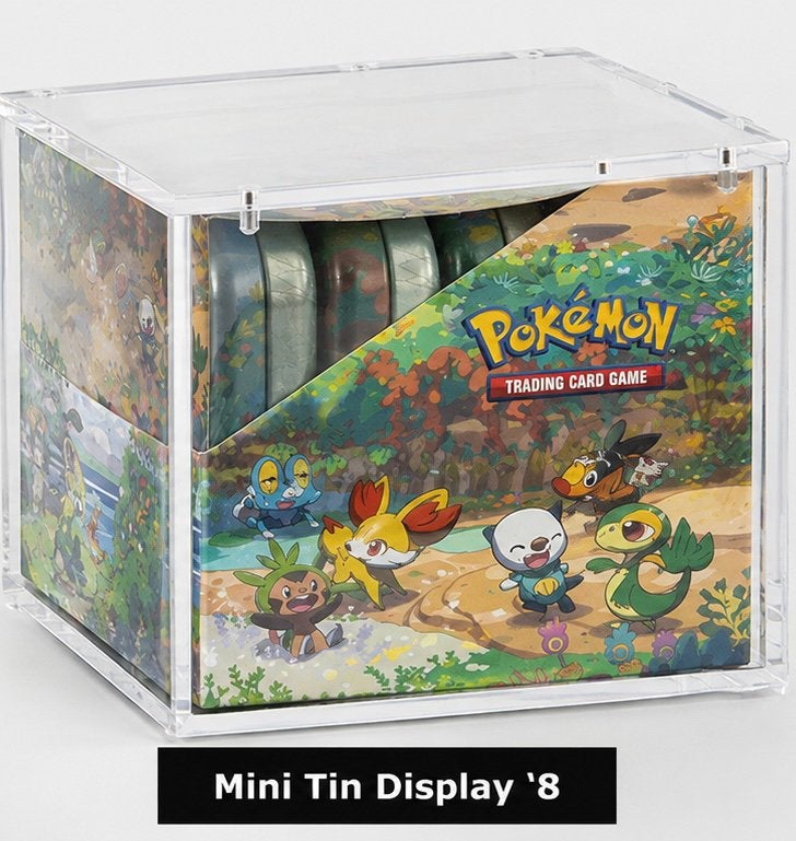 Mini Tin Display 8 Tins Magnetic UV-Resistant Acrylic Case, Ophalen of Verzenden, Zo goed als nieuw