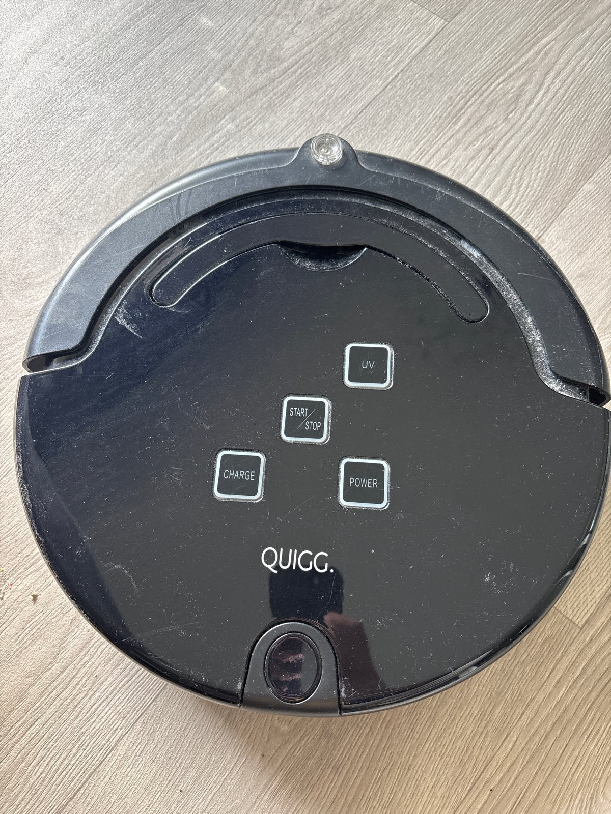 Quigg Robotstofzuiger - Zwart, accu is kapot, Overige merken, Gebruikt, Robotstofzuiger, Reservoir