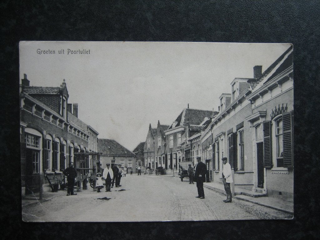 POORTVLIET groeten uit 1913, Verzamelen, Ansichtkaarten | Nederland, Ophalen of Verzenden, Voor 1920, Zeeland