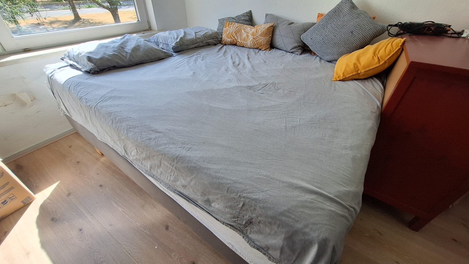 Stevige en fijne IKEA boxspring, Ophalen, Gebruikt, Tweepersoons, 180 cm