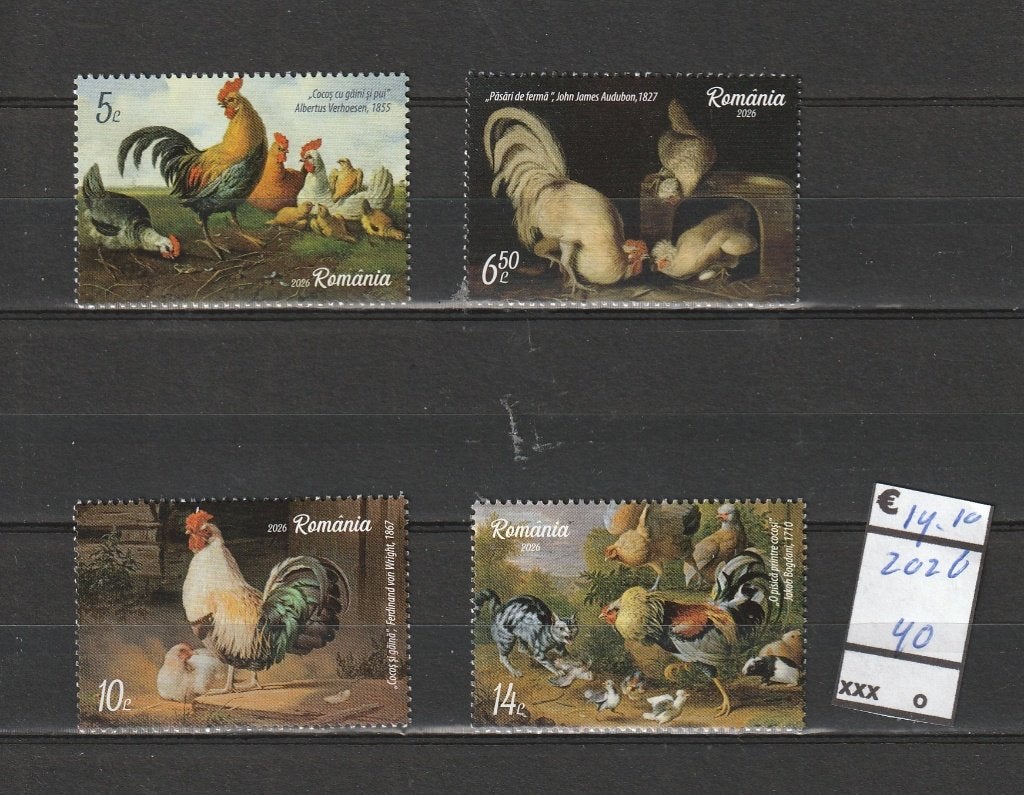 KIPPEN -40-2026-ROEMENIE-PF-KOOPJE, Verzenden, Postfris, Dier of Natuur