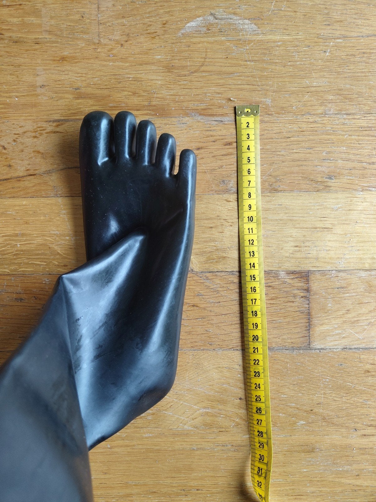 Lange latex tenensokken tot de knie (maat L), Verzenden, Zo goed als nieuw