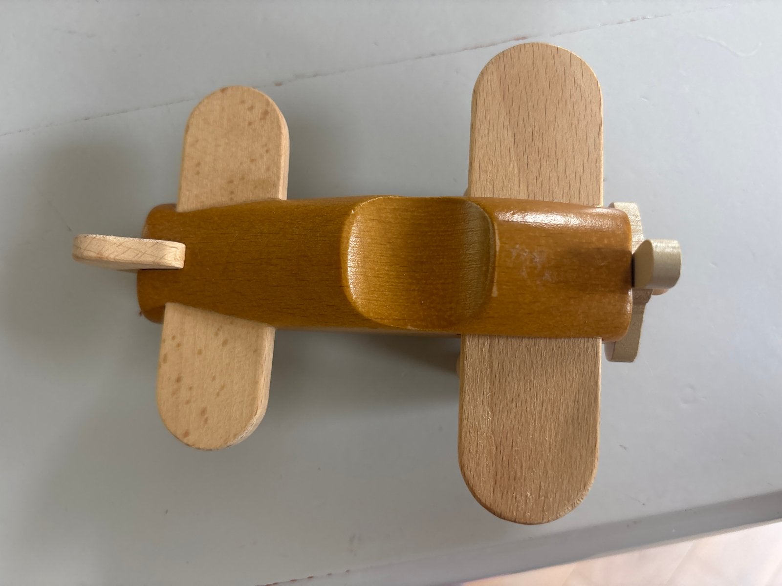 Konges Sløjd Houten Vliegtuig met Draaiende Propeller, Ophalen of Verzenden, Zo goed als nieuw, Duw- of Trekspeelgoed