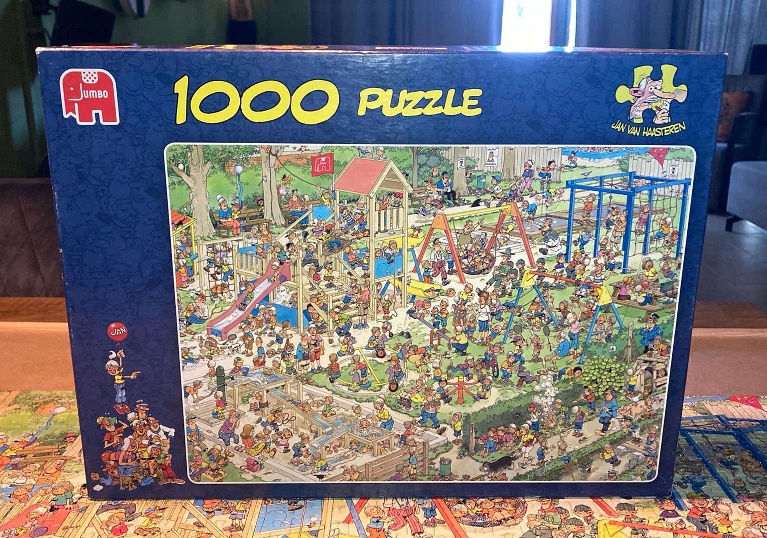 Jan van Haasteren puzzel - 1000 stukjes - ‘De Speeltuin’, Ophalen of Verzenden, 500 t/m 1500 stukjes, Zo goed als nieuw, Legpuzzel