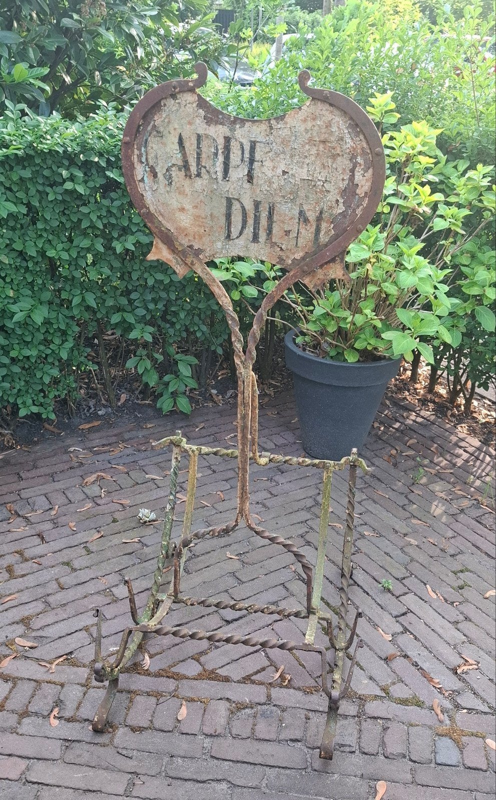 Smeedijzeren fietsenrek voor twee fietsen -., Antiek en Kunst, Curiosa en Brocante, Ophalen