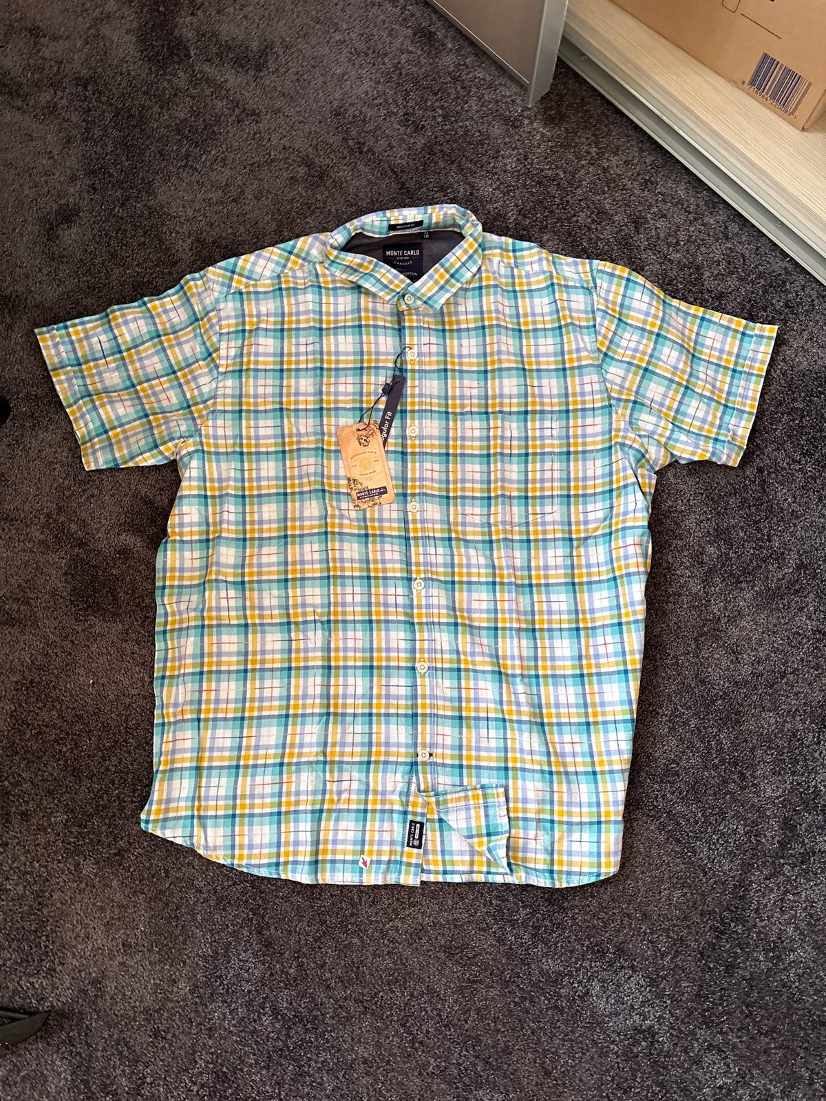Nieuw Monte Carlo geruit overhemd maat 44, Ophalen, Nieuw, Meerkleurig, Halswijdte 43/44 (XL)