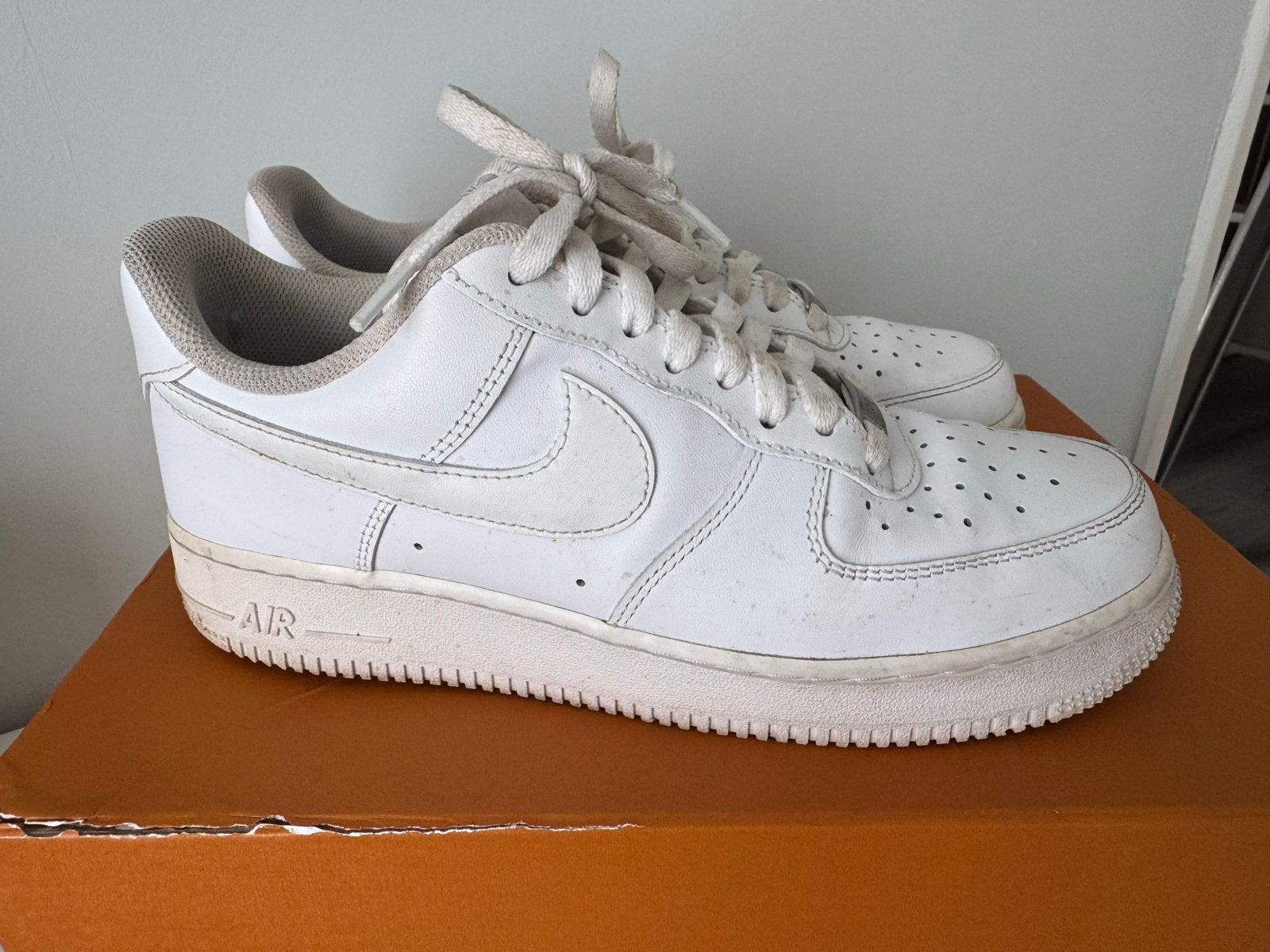 Nike Air Force 1 Low Witte Sneakers, Ophalen of Verzenden, Gedragen, Wit, Sneakers of Gympen
