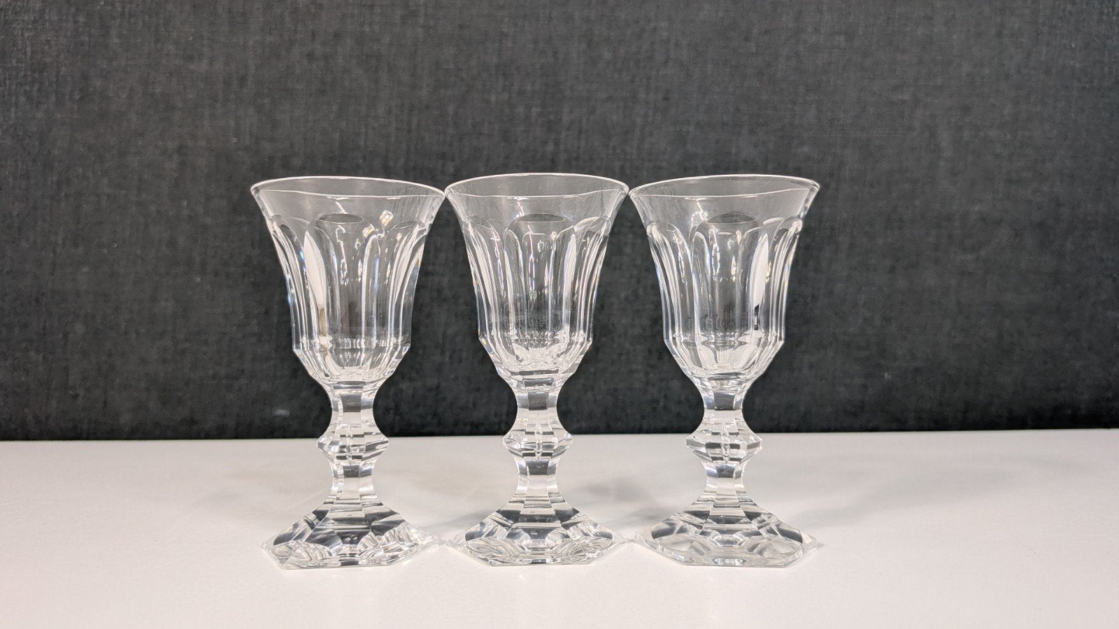 Val Saint Lambert kristallen glazen – set van 3, Antiek en Kunst, Ophalen of Verzenden